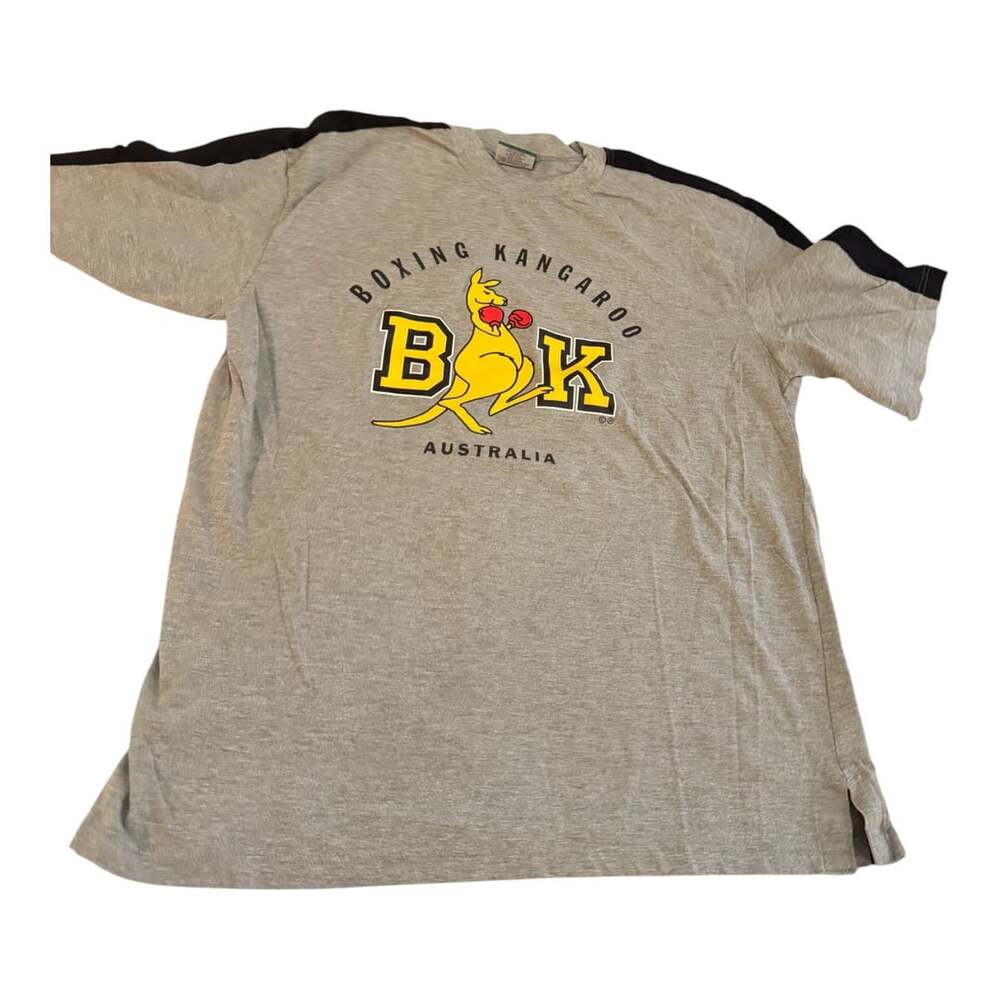 The Boxing Kangaroo Graphic T-Shirt Gray Australia Cotton